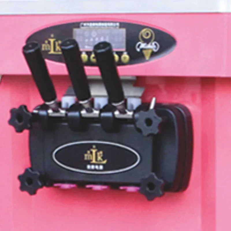 الفريزر الكهربائي العمودي آلة الآيس كريم الناعمة ذات 3 نكهات صانع الزبادي المجمد من الدرجة التجارية للاستخدام التجاري