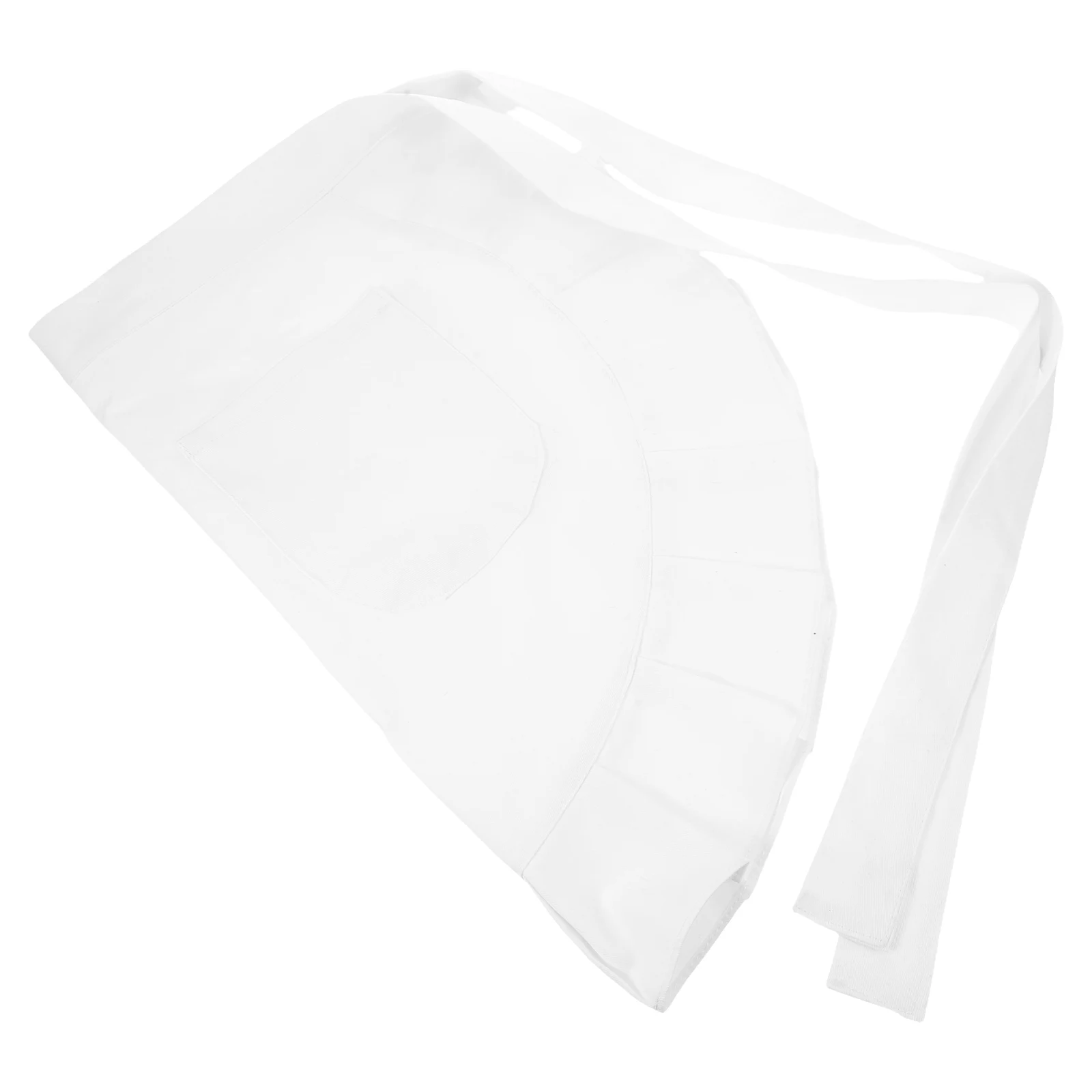 

Vintage Style Waist Women Short White Half Apron With Pockets Cotton Server Waitress Chef Café Work Maid Costume Retro Half