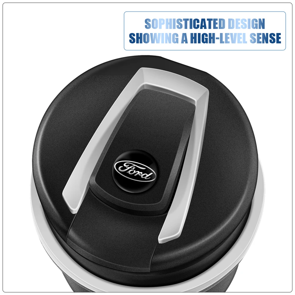 Car Portable Cigarette Ashtray Cup With LED Light Cigar Holder Center Cover For Ford Edge MK5 Fiesta Mondeo Fusion Escape Shelby
