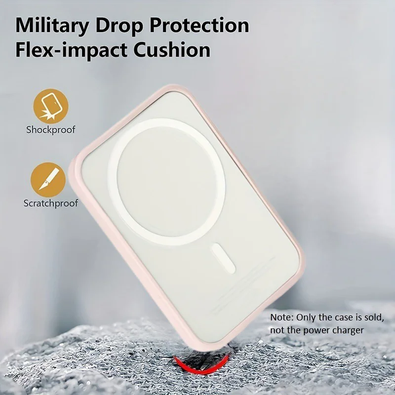 حافظة حماية للبطارية الخارجية Magsafe مغناطيسية متعددة الألوان لهاتف Apple المحمول Power Bank حافظة واقية غير لامعة