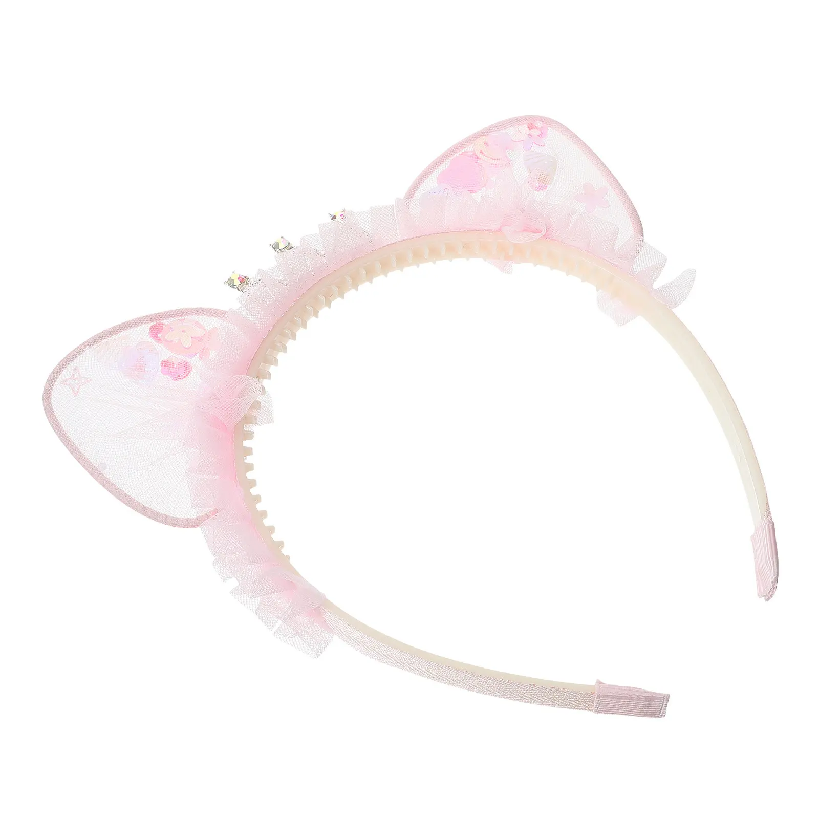 

Повязка на голову для девочек с милыми ушками, нескользящая, мягкая, удобная, для дней рождения, свадеб, вечеринок, выпускных вечеров