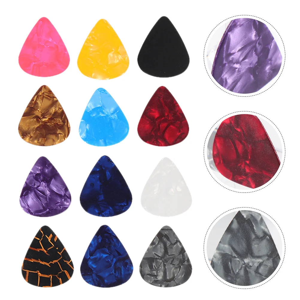 

30Pcs Guitar Picks Pack Sturdy Material Reusable Durable Comfortable Acoustic Electric Ukulele Guitar Accessories
