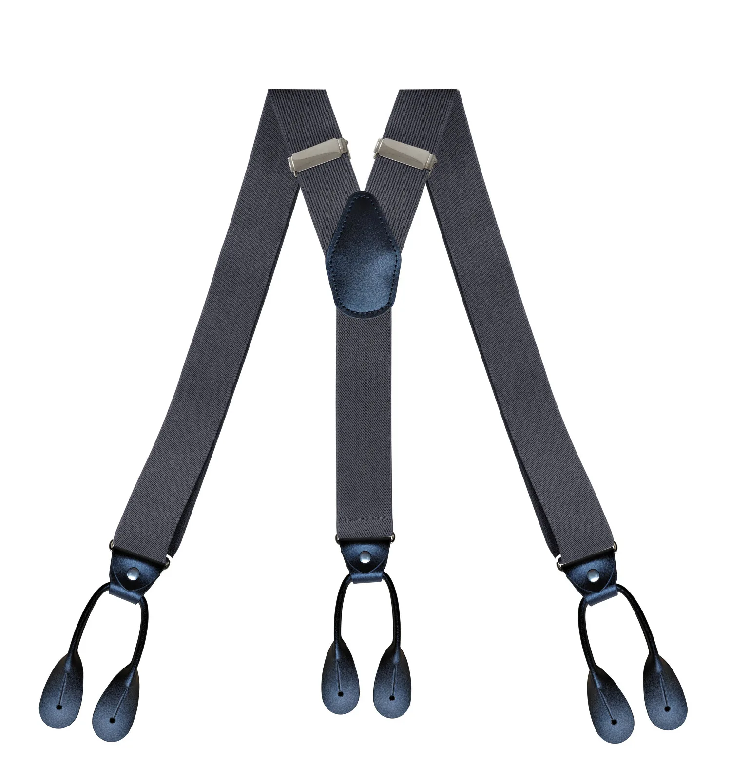 Knöpfe Hosenträger Herren Hosenträger Unisex Schwarz Leder Hosenträger Neu Y-Back Ligas Tirantes 3,5*120 cm 7 Farben Neu – Detail 13