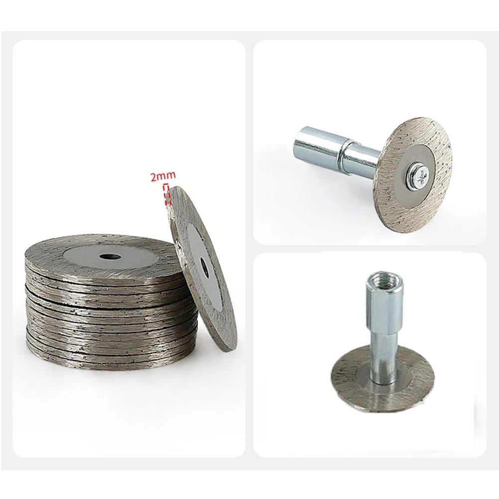 M10 Thread Diamond Cutting Disc With Mandrel Metal Stone Granite Marble Saw Blade For Angle Grinder Rotary Tools