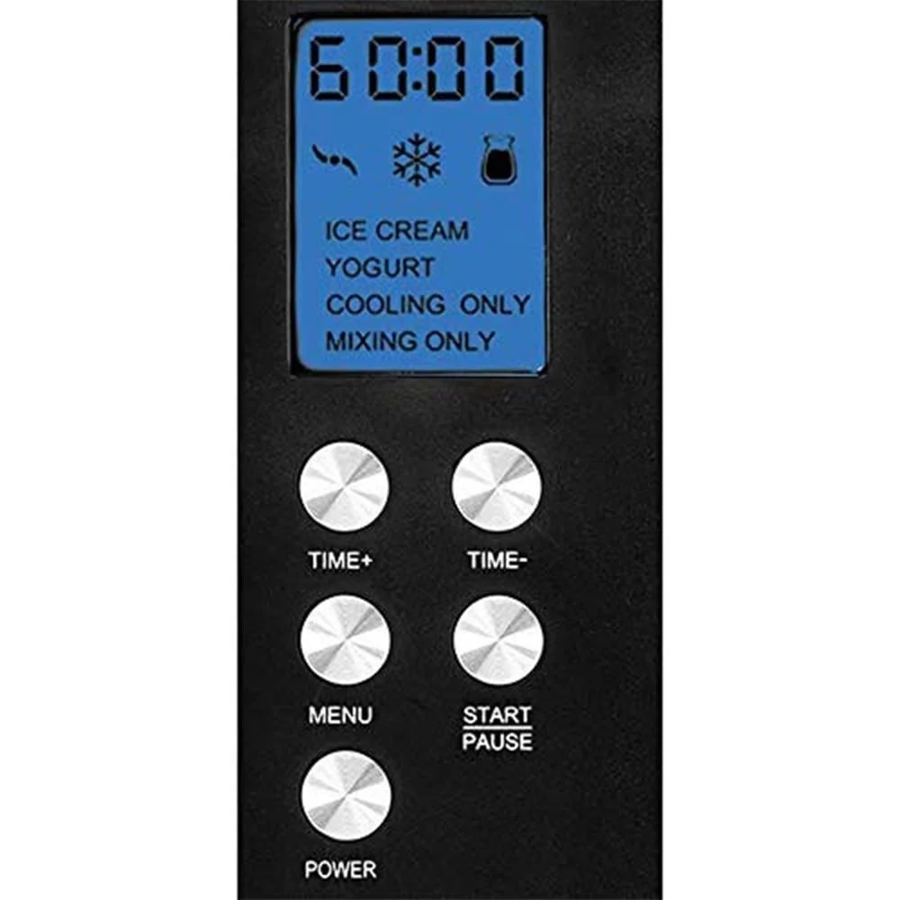 2クォートアイスクリームメーカーヨーグルトインキュベーターステンレススチールボウル内蔵コンプレッサーLCDタイマー制御簡単お手入れ自己完結型
