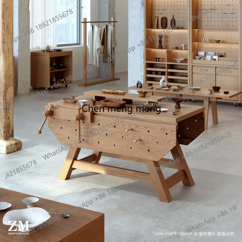 

Creative island flowing table, clothing product display table, café daily necessities cabinet