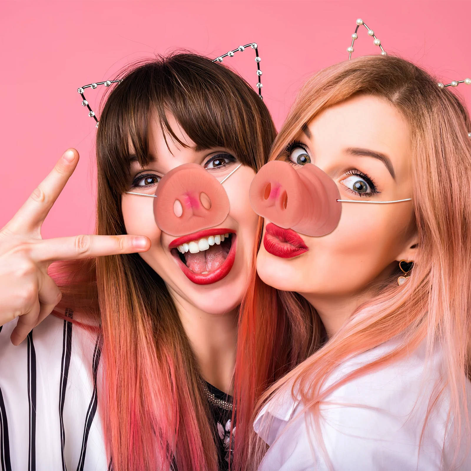 

3 Pcs Party Pig Nose Costume Accessories for Halloween Decorate Fake Prop Snout