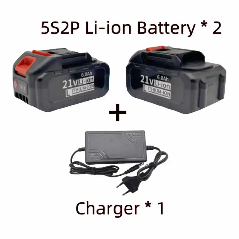 21V 6.0ah latest high current and high-power Li-ion battery for electric tools, suitable for BL1850, BL1840, BL1440 (196391-6)