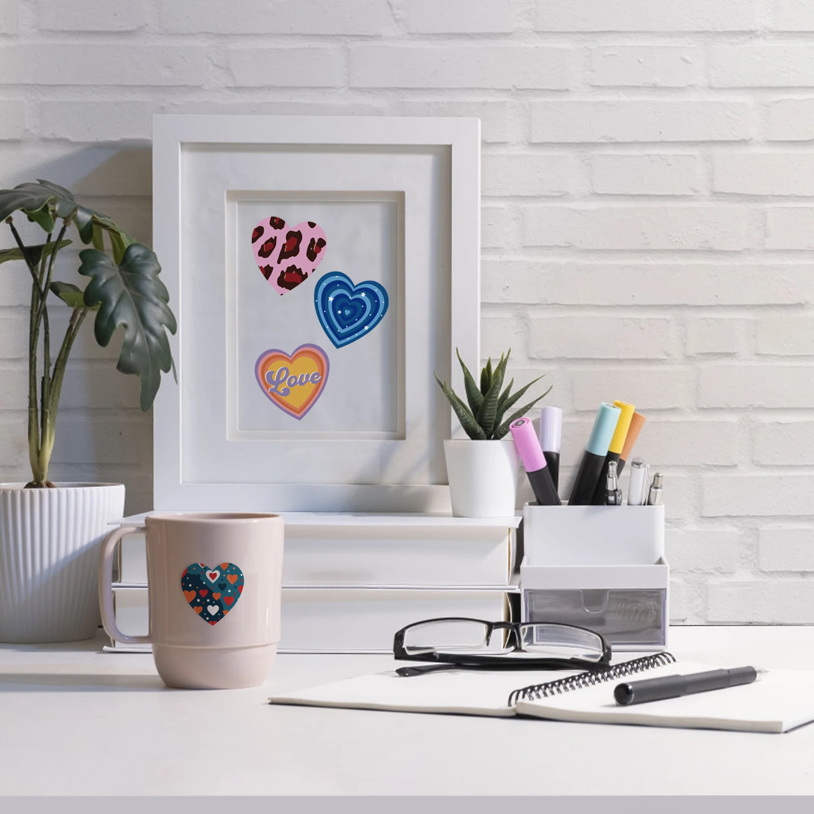 500 قطعة/لفة من ملصقات الحب، بطاقة تذكارية لعيد الميلاد والذكرى السنوية، عيد الحب، زينة هدية شكرًا لك، إلخ.