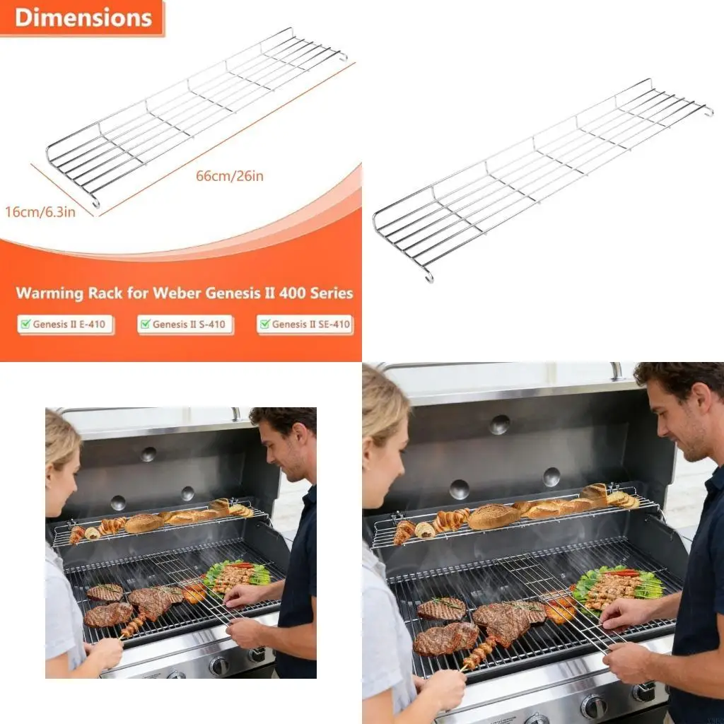 

Strong 201 Metal Barbecue Expansion Rack Works With Common Barbecue Models E410 S410 SE410 possesses pliable Construction X3UC