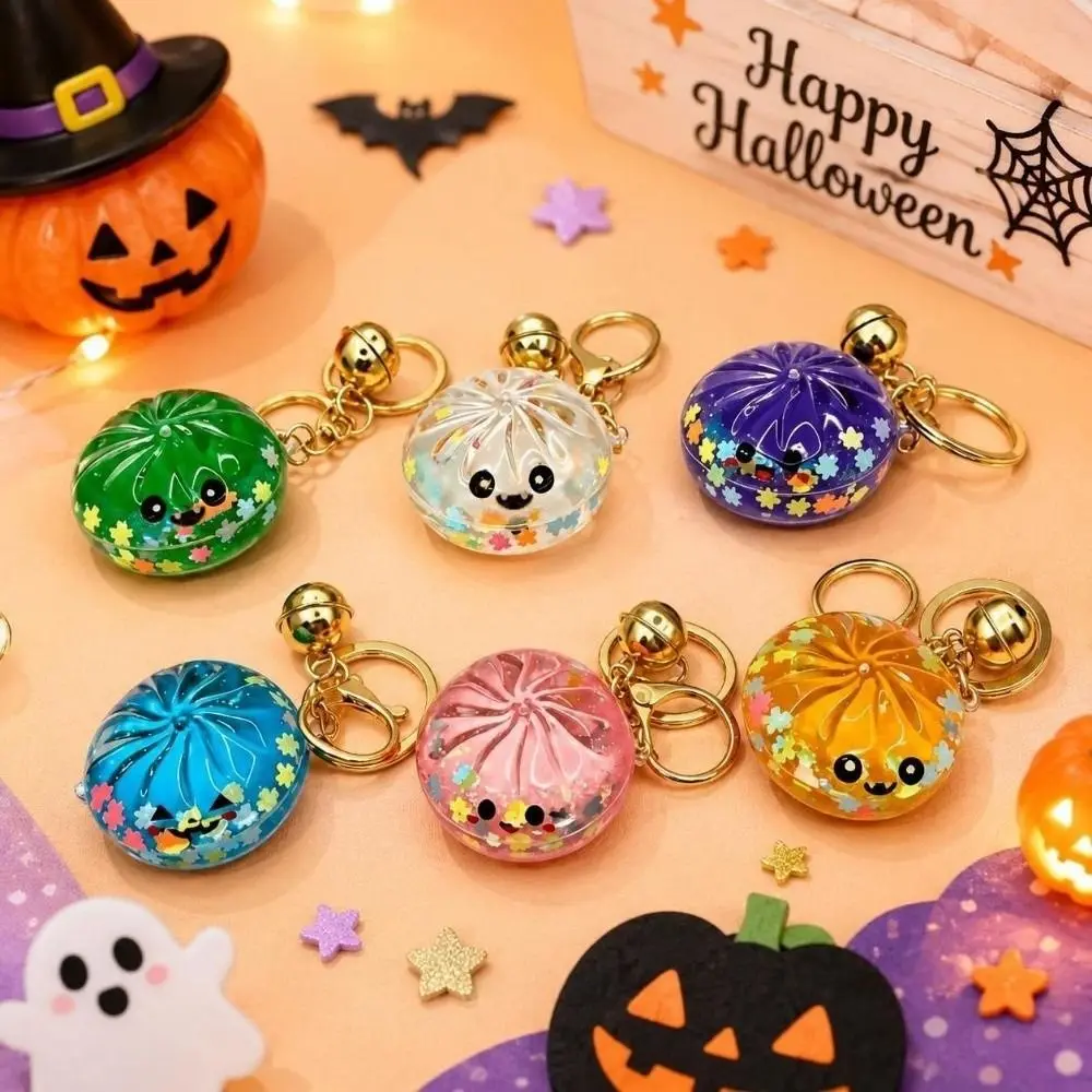 Colorful Flowing Sand Dumpling Keychain Squishy Random 1 PCS Cartoon Pendant Miniature Acrylic Bun Pendant Bag