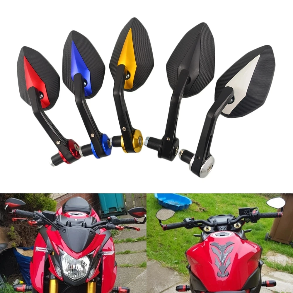 Aluminum Alloy Motorcycle Mirror 22mm Handlebar End Mirror Universal For Yamaha FZ1 FZ6 Kawasaki Z750 ER6N Honda CB650F NC700X