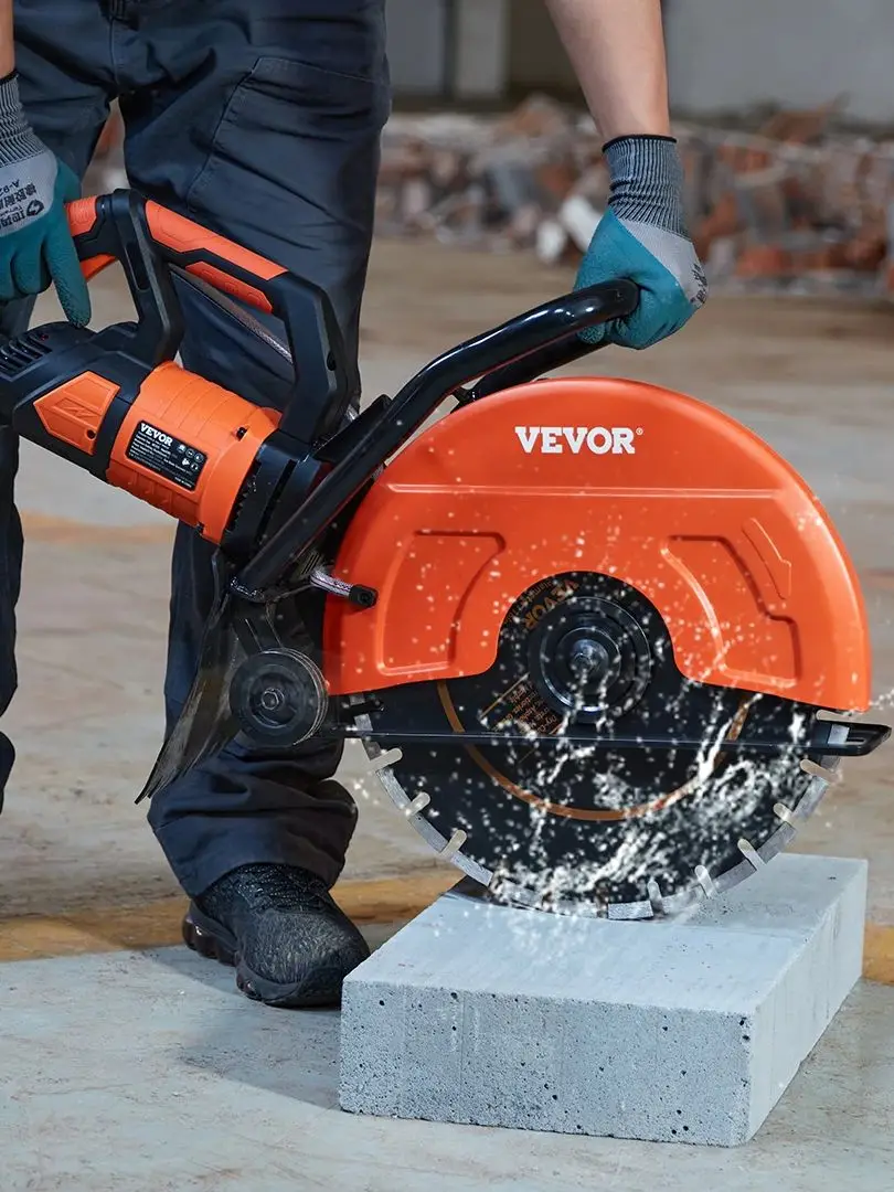 SucceBuy elektrische betonzaag 16 in 3200 W motorcirkelsnijder met max. 6 inch pompmes met verstelbare snijdiepte voor baksteen - afbeelding 2