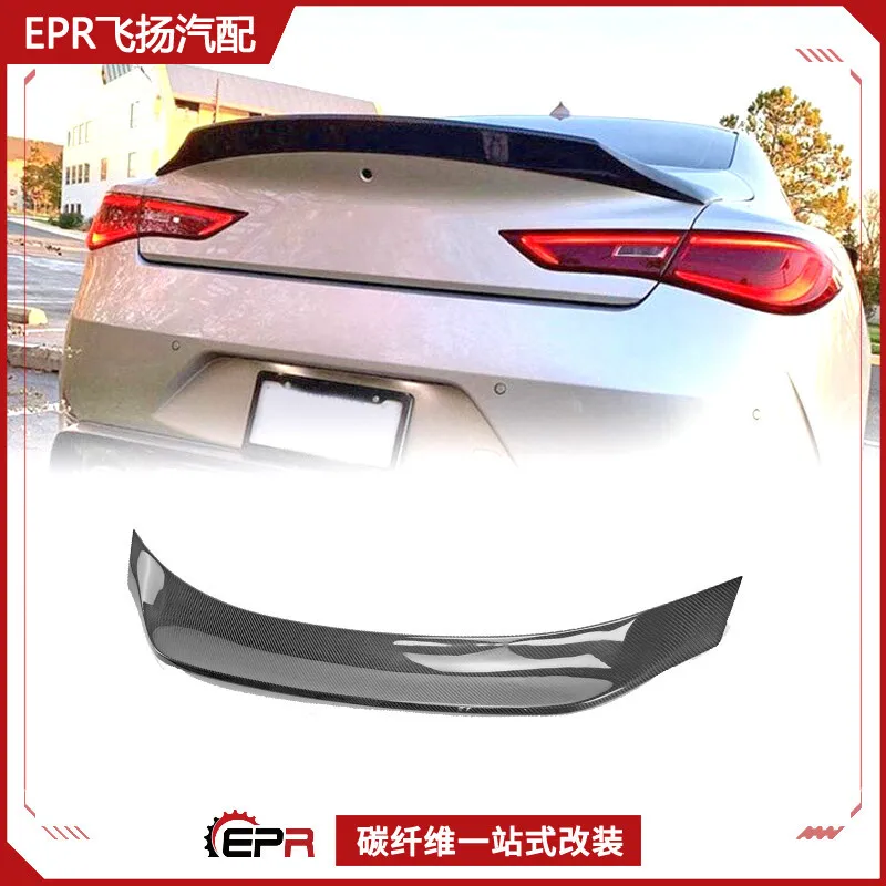 

Suitable for Infiniti Q60 VC37 carbon fiber modified parts EPA small pressure tail, rear spoiler fixed wind wing