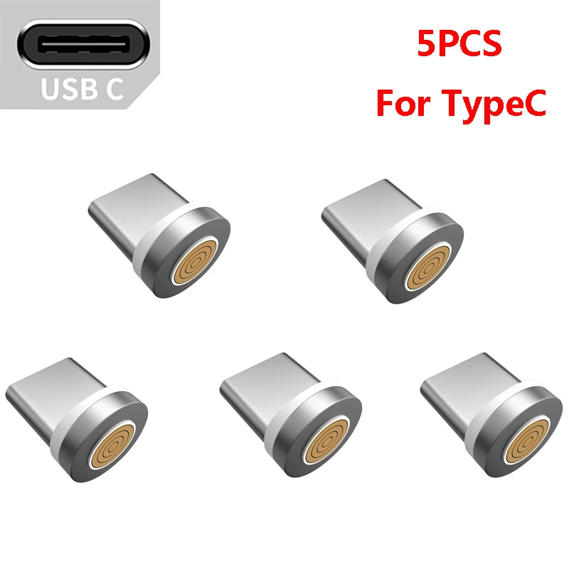 

12th Generation Magnetic Cable Plug Round 3A Fast Charging Adapter 5Pcs For iPhone Samsung Xiaomi Magnet Charger Plug No Cable