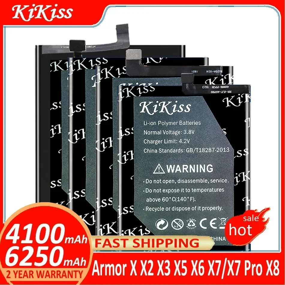 แบตเตอรี่ kikiss สำหรับ ulefone ARMOR x X2 X7 X6 X5 X3 // X7 Pro X7Pro X8 batterij + หมายเลขราง