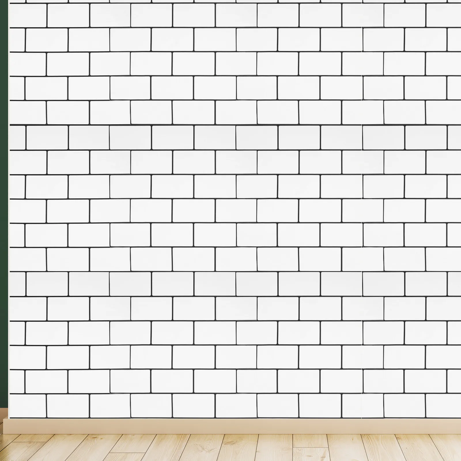 10Sheets 3D Tile Wall Stickers Waterproof Oil Proof Self Adhesive Kitchen Bathroom Peel Stick Wallpaper Decals