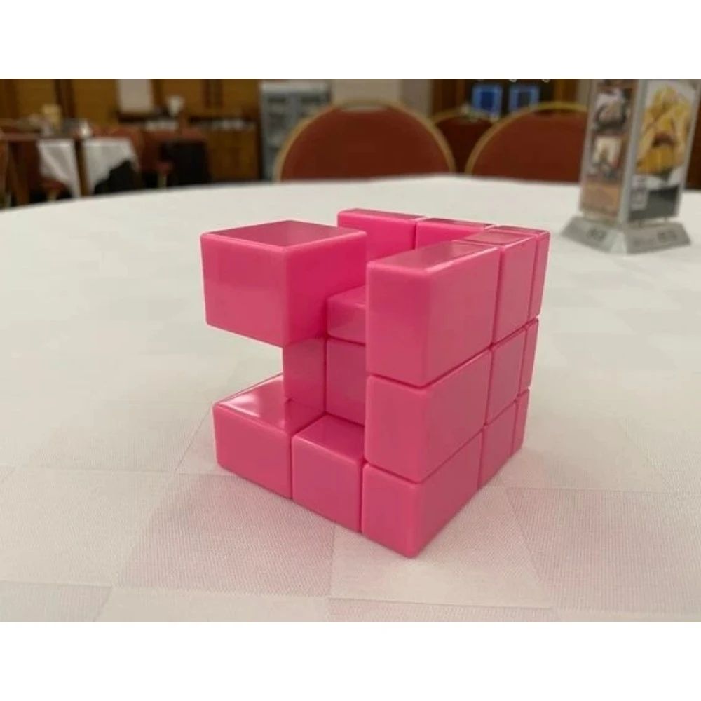 Barber's Puzzle Cube grey Mirror Illusion Inside II (rosa nero blu corpo) in piccola scatola trasparente Cast Coated Magic Cube Toys