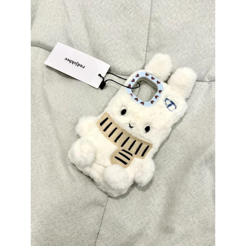 

Плюшевый чехол для телефона Miffy Rabbit, кавайный плюшевый шарф, защитный чехол для телефона Miffy Rabbit, подходит для Apple 17, Iphone 16