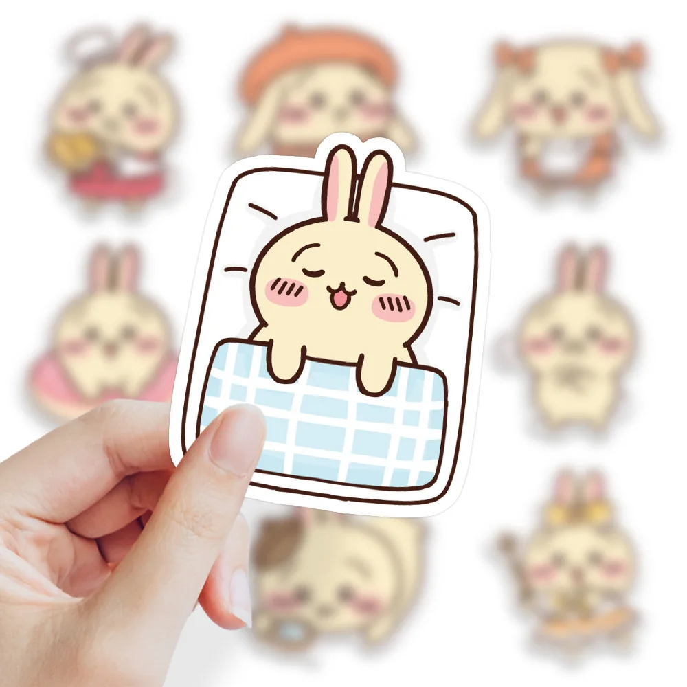

50PCS Cartoon Chiikawa Cute Usagi Sticker Fun Doodle Waterproof Decal Toy Gift for Pencil Box Scrapbook Diary Refrigerator