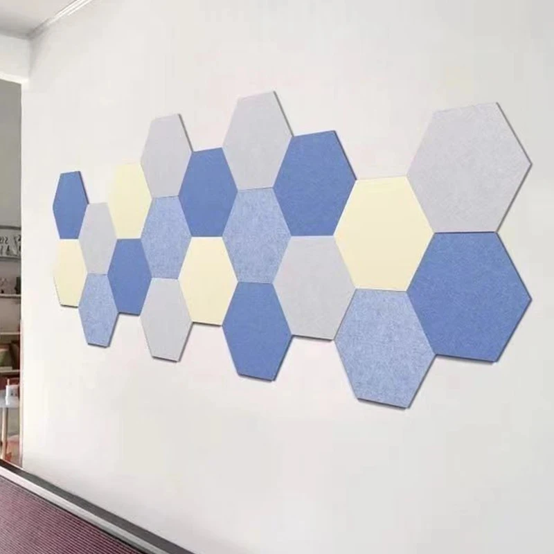 Felt Wall Stickers Creative Hexagonal Cork Board Kindergarten Display Message Board Acoustic Panels Soundproofing Wall Decor