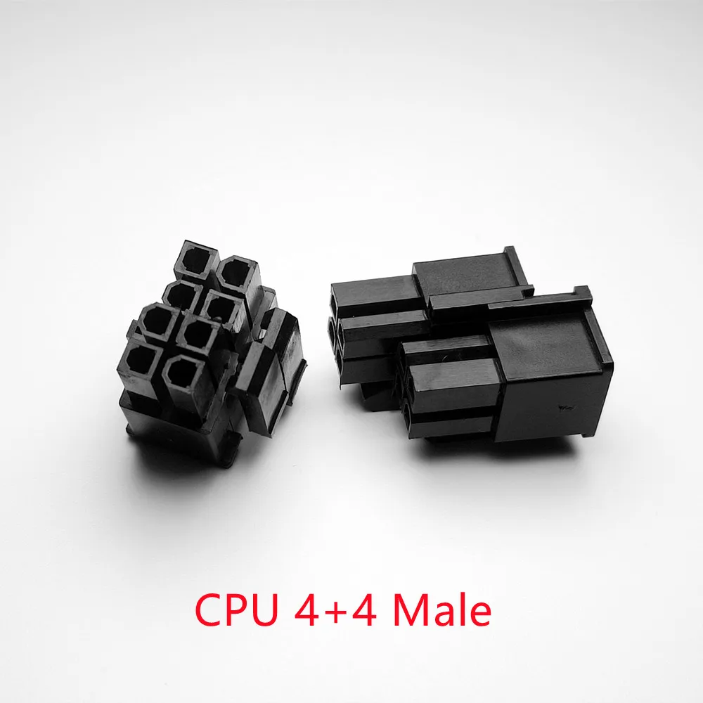 30 pz/1 lotto 4.2mm nero 4pin 8P 8pin maschio per PC computer ATX CPU connettore di alimentazione custodia in plastica