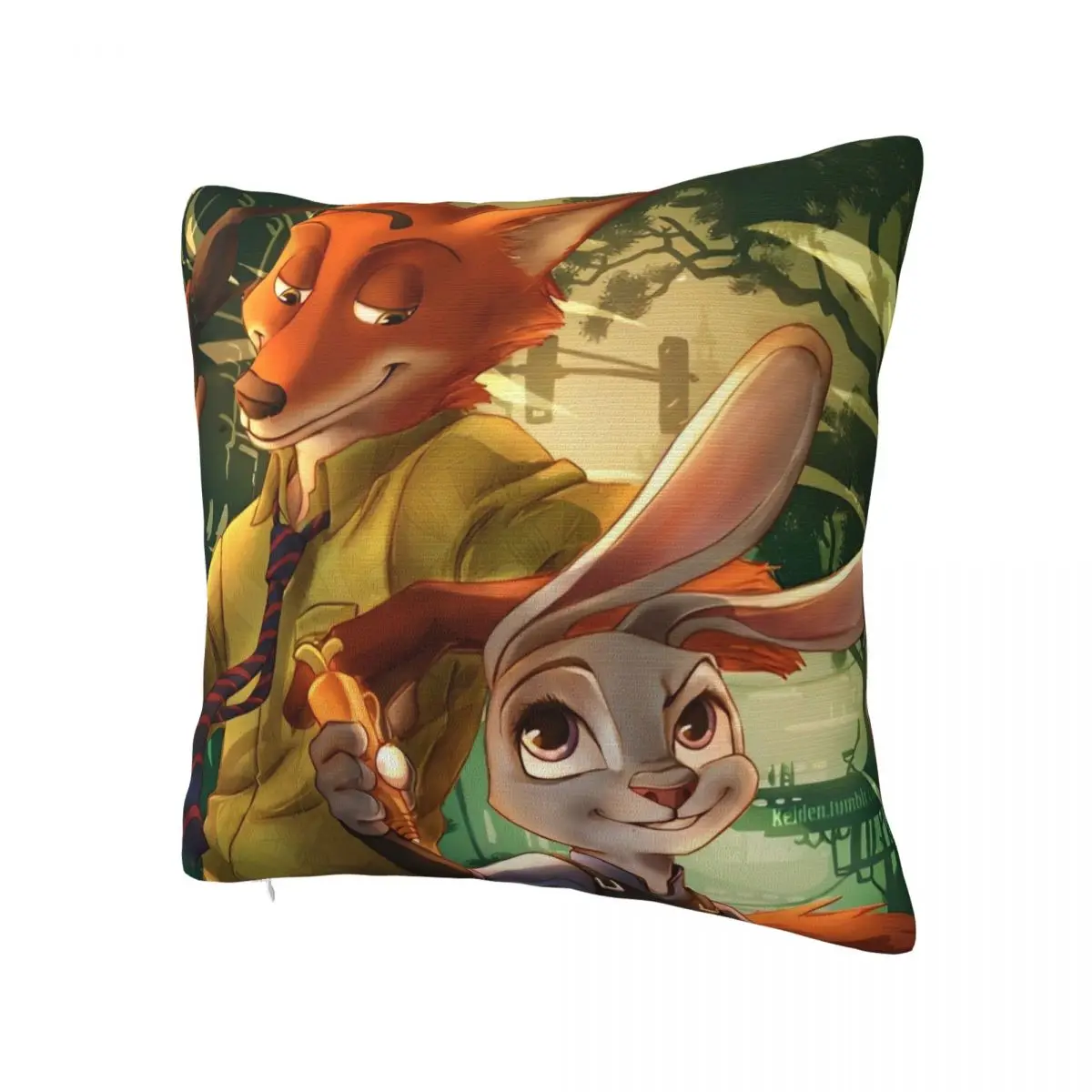 Zootopia Nick Judy Cartoon Pillow Case Cushion Cover Soft Design Pillow Cover Kawaii Pillowcases For Sofa Bedroom Home Decor