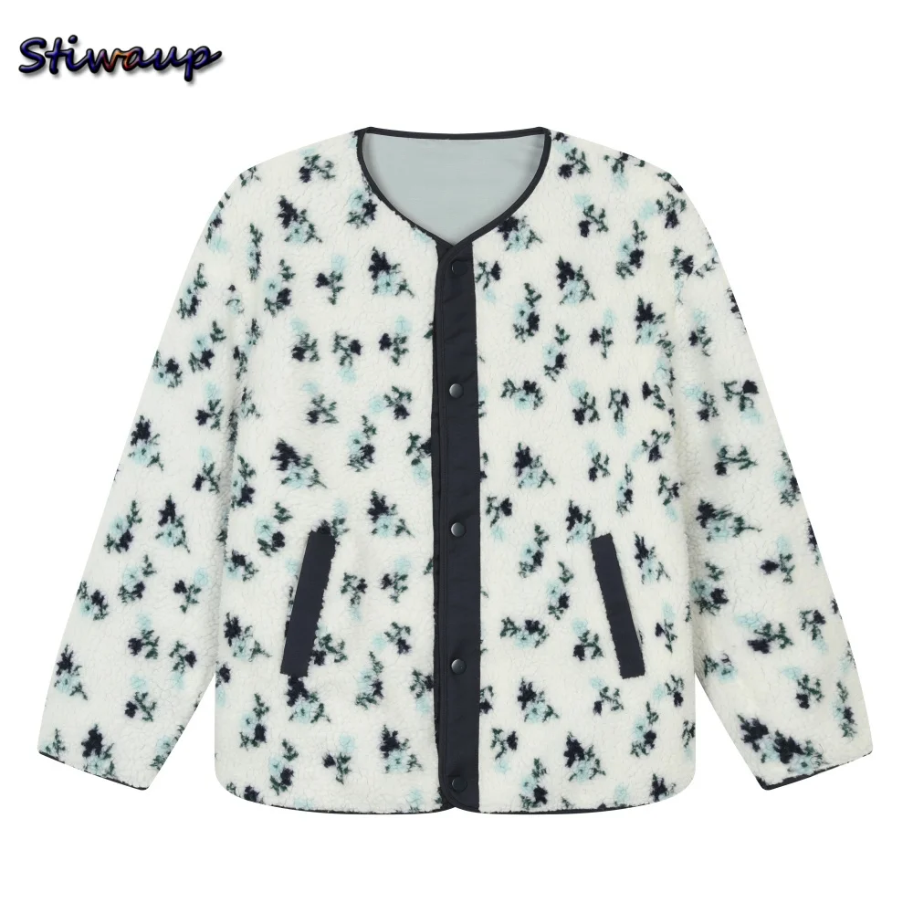 

Распродажа зимней одежды, женская флисовая демисезонная куртка без воротника из шерпы, дубленка для женщин, модная женская зимняя одежда