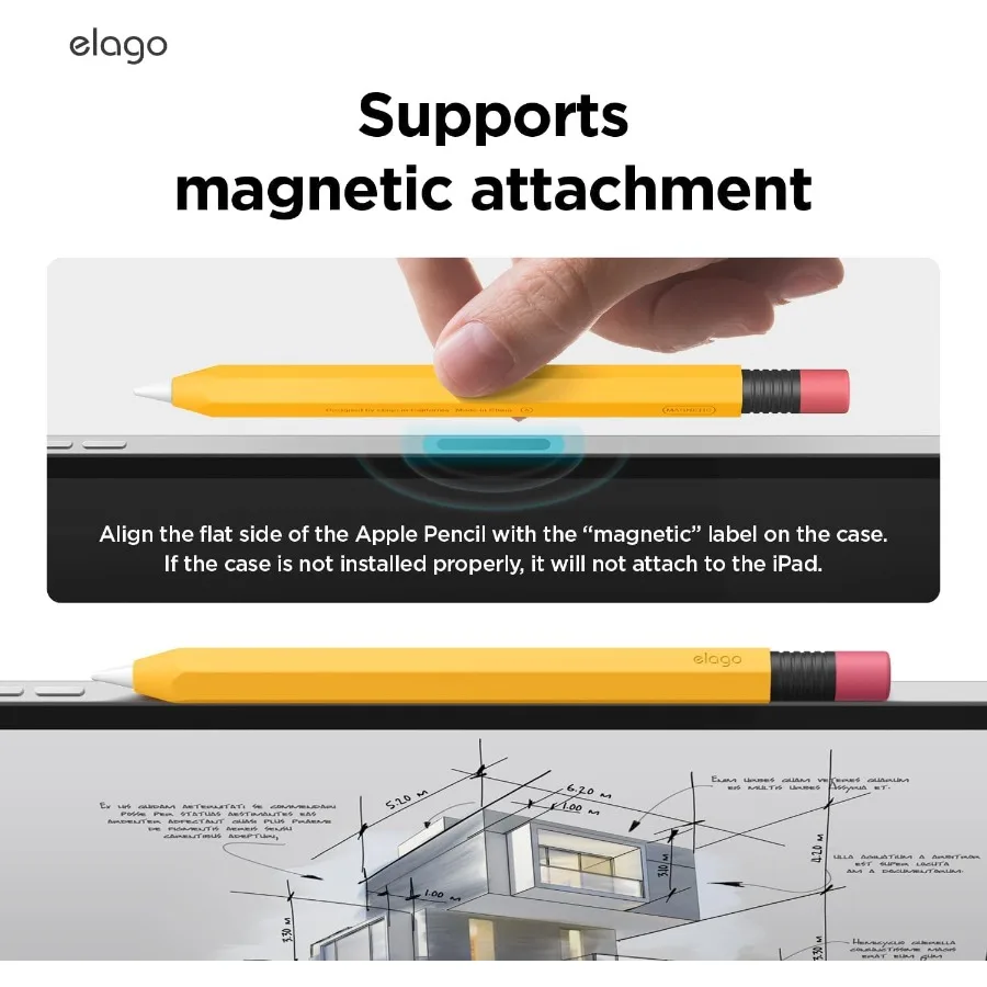 مقلمة elago Classic متوافقة مع Apple Pencil USB-C مثالية لحماية وتنظيم ميزات قلمك المثالية G