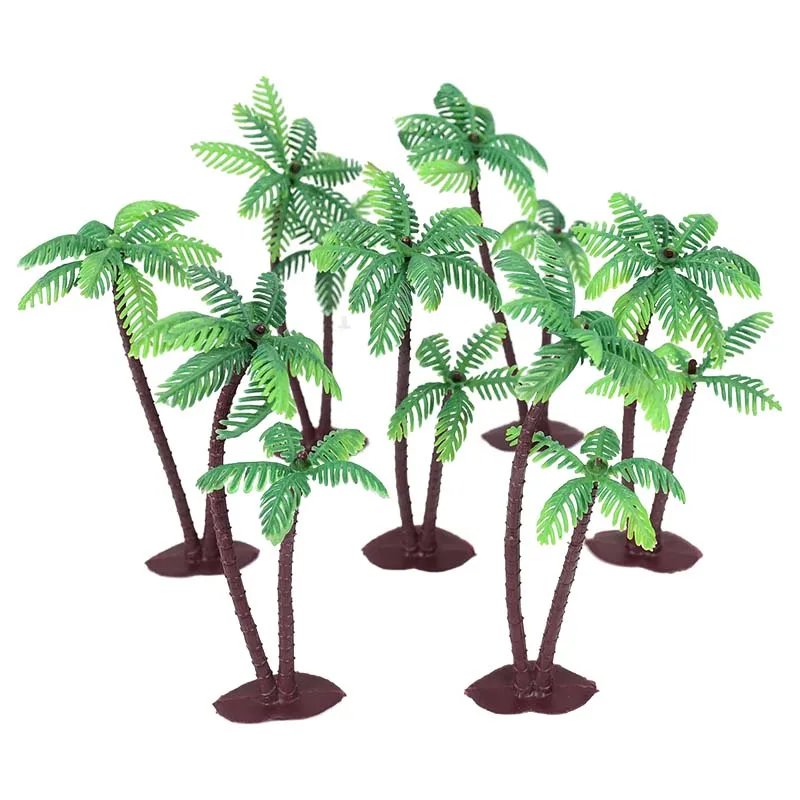 

5/10Pcs Palm Tree With Coconuts Cake Topper Coconuts Tree Cupcake Topper For Hawaiian Tropical Baby Shower Kids Birthday Party