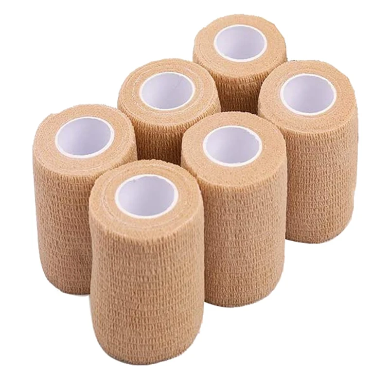 6 Packs First Aid Self Adhesive Cohesive Bandage, 10X450cm, Self Adherent Wrap, Non Woven Bandage Wrap