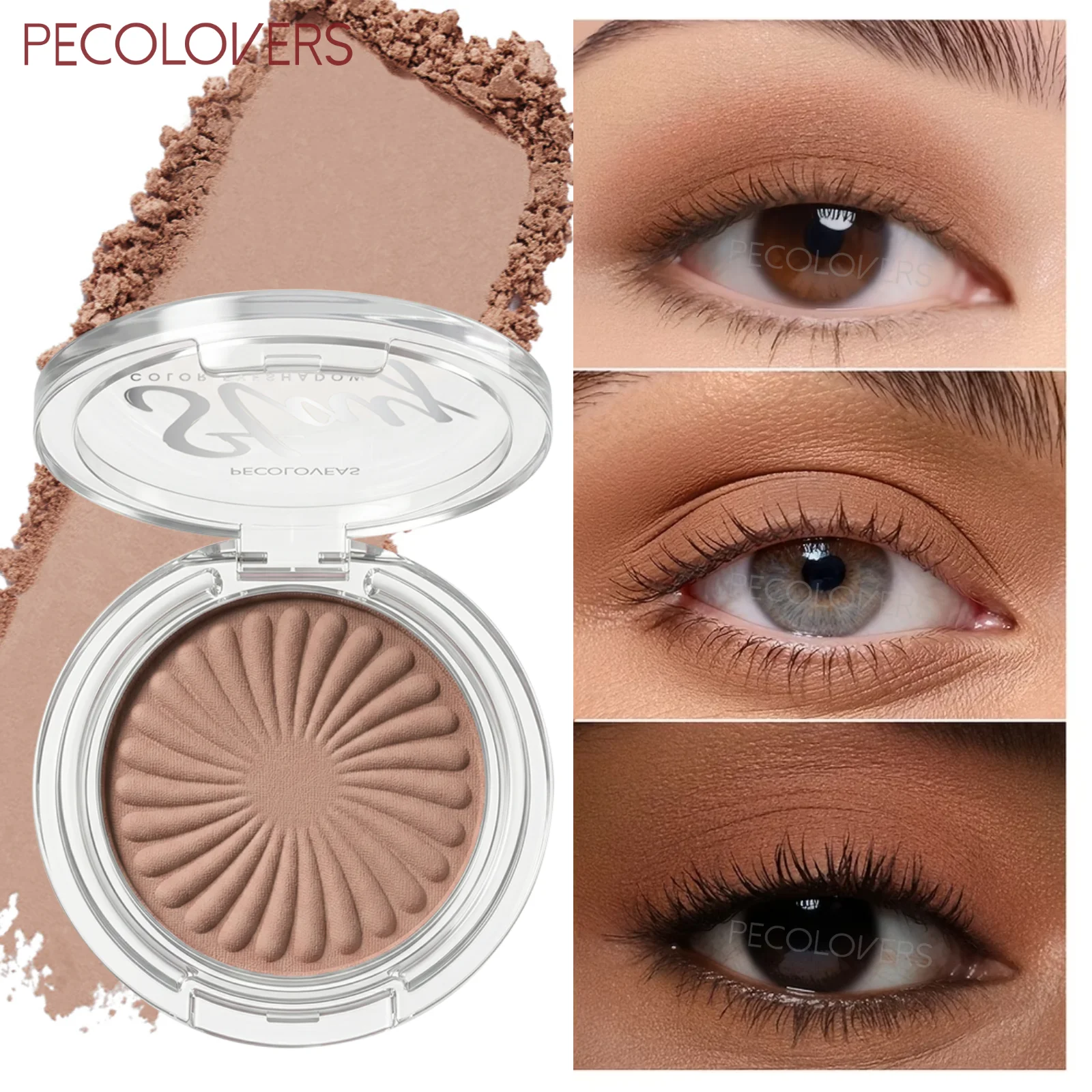 10PCS/Set Single Color Matte Eyeshadow Palette, Waterproof, Fine Powder, Smooth and Easy To Apply, A Must-have for Beginners