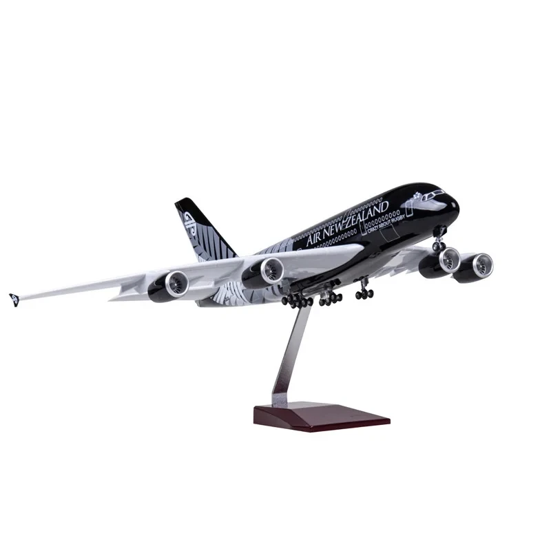 

Diecast Plastic Resin Plane 47CM A380 Newzealand Airways Aircraft Toy 1/160 Scale New Zealand Model W Light and Wheel Landing