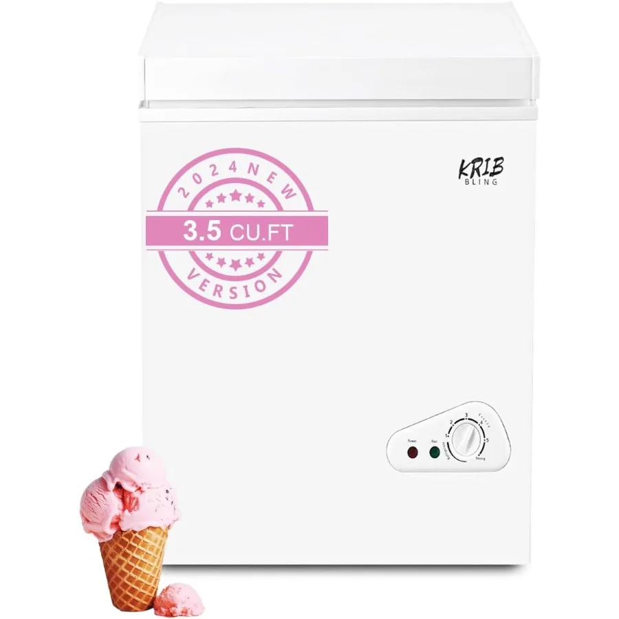 Kompakter Gefriertruhe mit verstellbarem Thermostat für die Aufbewahrung von Keller zu Hause, in der Küche, in der Nähe von 3,5 cu.ft. Kapazität mit abnehmbarem Sto