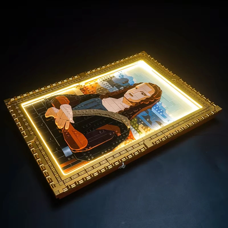 DIY Mona Lisa Building Blocks – World Famous Painting Replica,Bricks Kit,Iconic Smile and Landscape Background, Perfect for Gift view 4