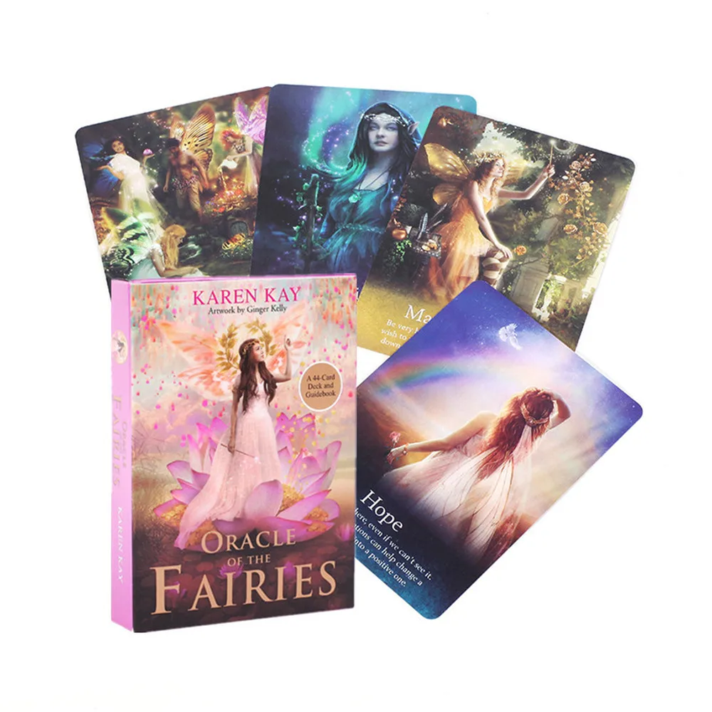 Fairies Oracle Cards 44 Cards Fate Divination Tarot Card Table Game With Online Guidebook For Adult Children Board Game