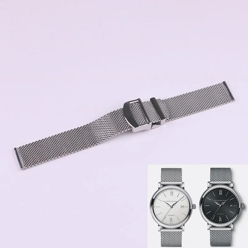 

XIANERSHANG Original Style Steel Strap 316L Stainless Steel Milan watchbands 20MM 22MM Wire Mesh Belt Folding Clasp Watch Band