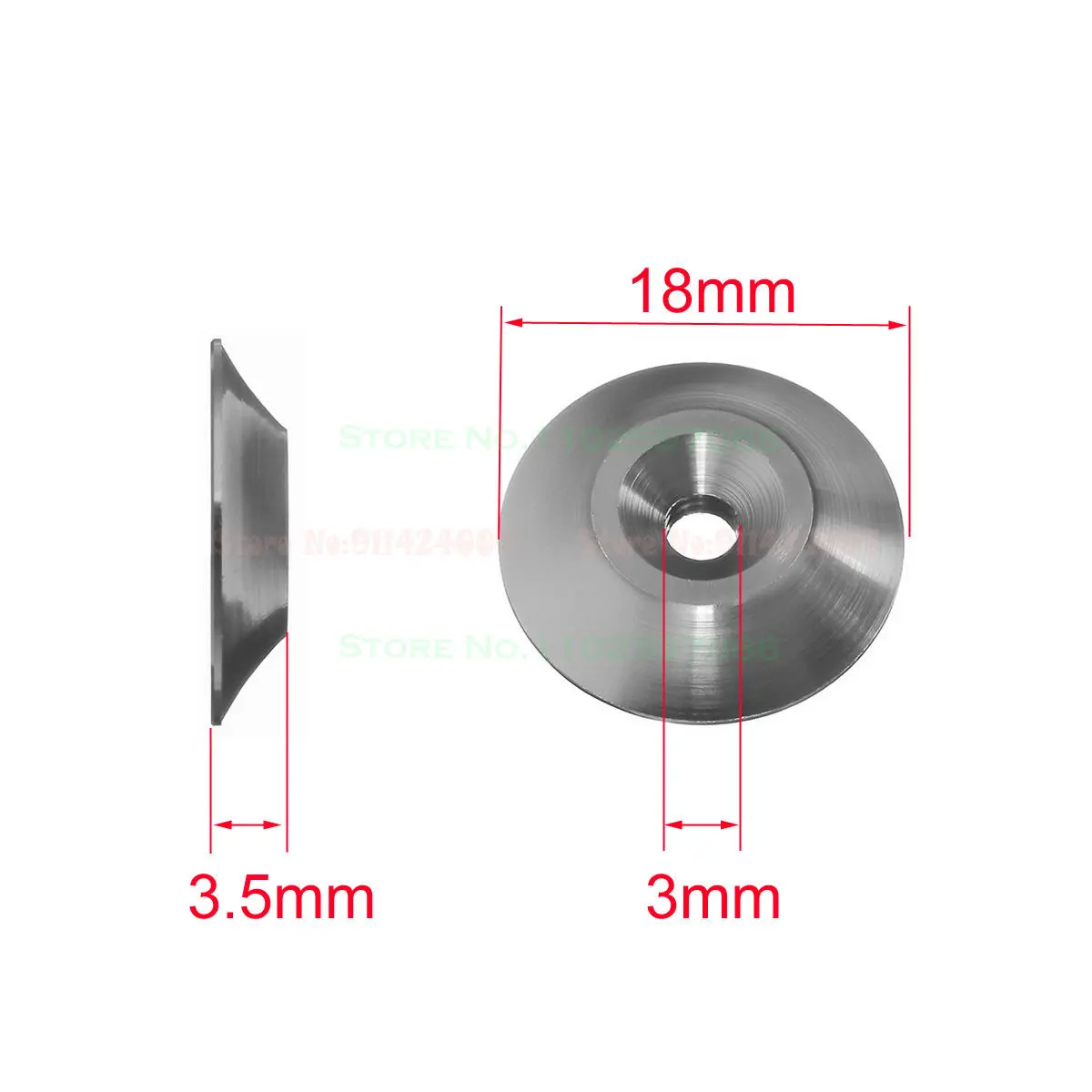 2pcs Aluminum Washer M3 Screws Washers Tail Wing Frame Gasket for 1/8 1/10 Buggy Truck RC Car Quadcopter Drone UAV Boat