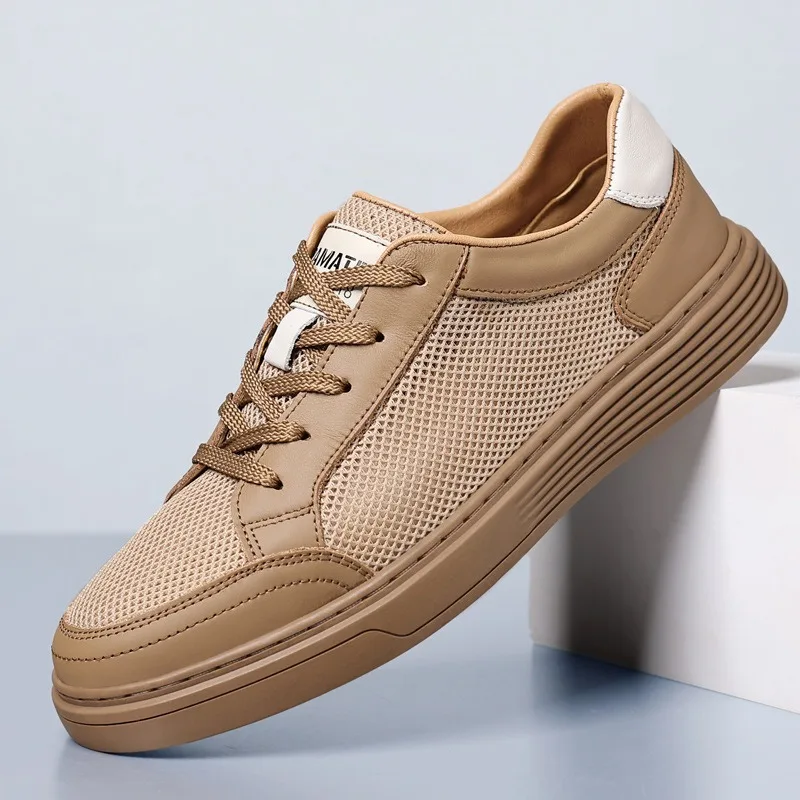 

Summer Mesh Hollow Platform Men's Sneakers Designer Soft Sole Casual Man Shoes Fashion Wear-resistant Tenis Para Hombre