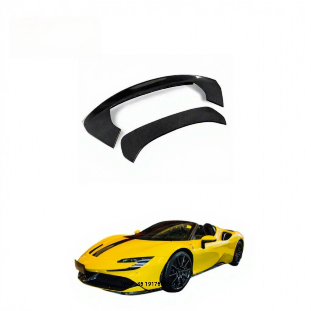 OEM Style Dry Carbon Fiber Single Deck 3K Twill Glossy Black Rear Spoiler Rear Wing for SF 90
