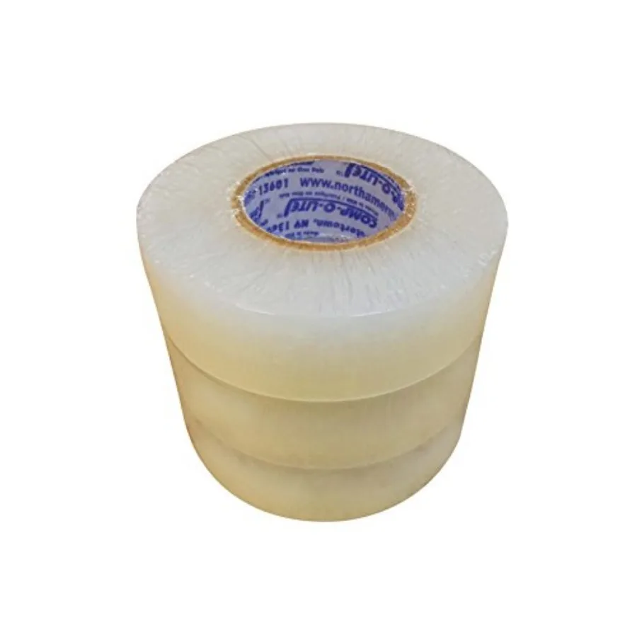 North American Tapes,,Hockey Tape, 3 Rolls Per Pack, Clear Poly Shin Pad, 24MM X 25M Per Roll, Made in USA, Easy Rip and Stretc