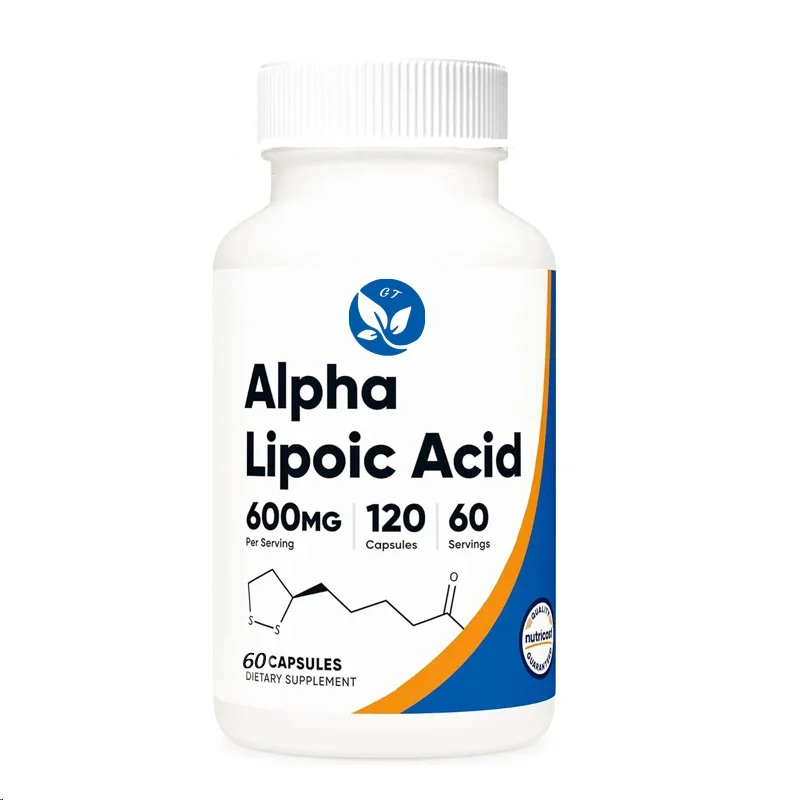 Lipoic Acid 600mg Per Serving, 60 Capsules, 30 Servings - Plant-based Capsules, Non Genetically Modified