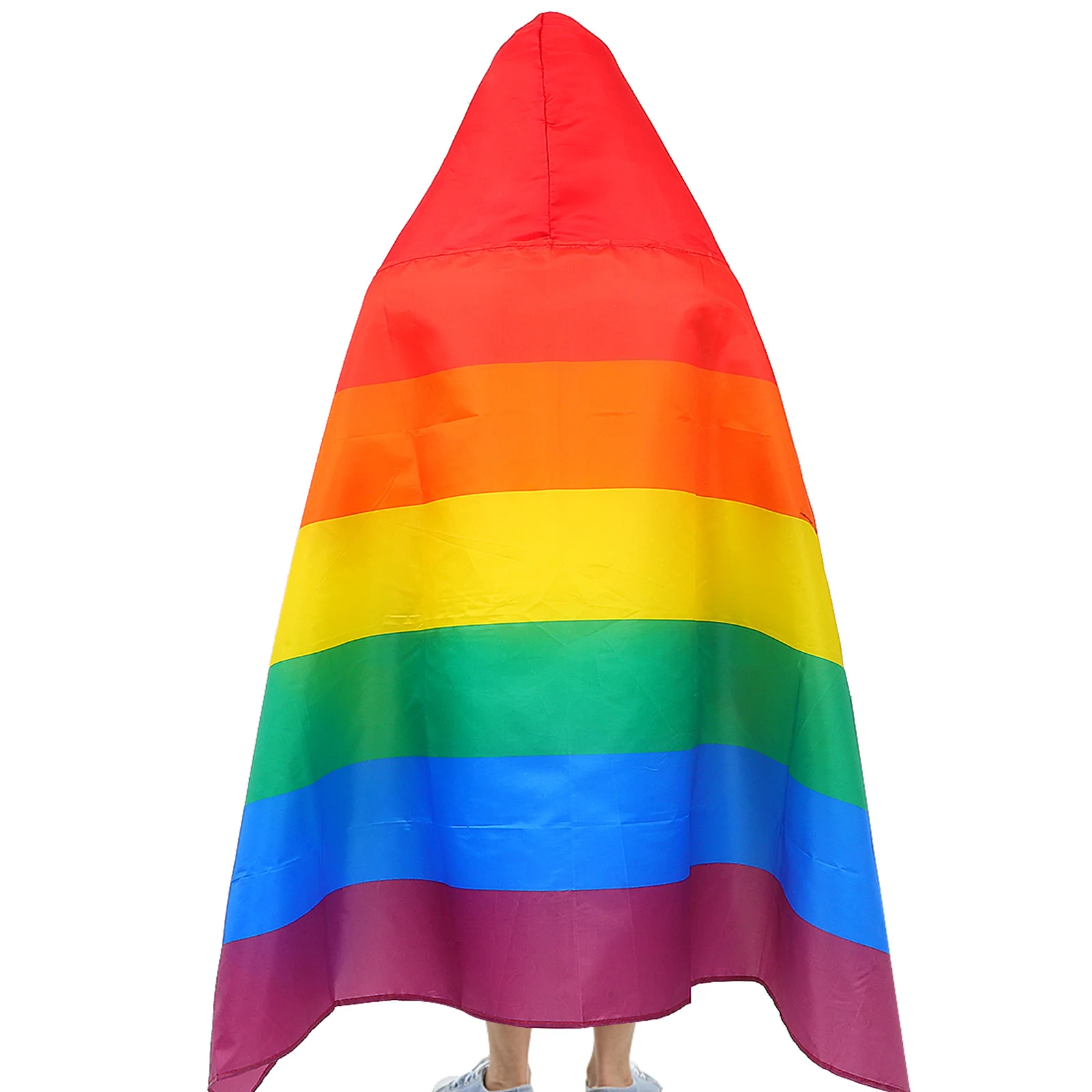 

Rainbow Cape Lightweight Durable Flexible Cloth Simple Design Portable Gay Party Decorative Prop Cape