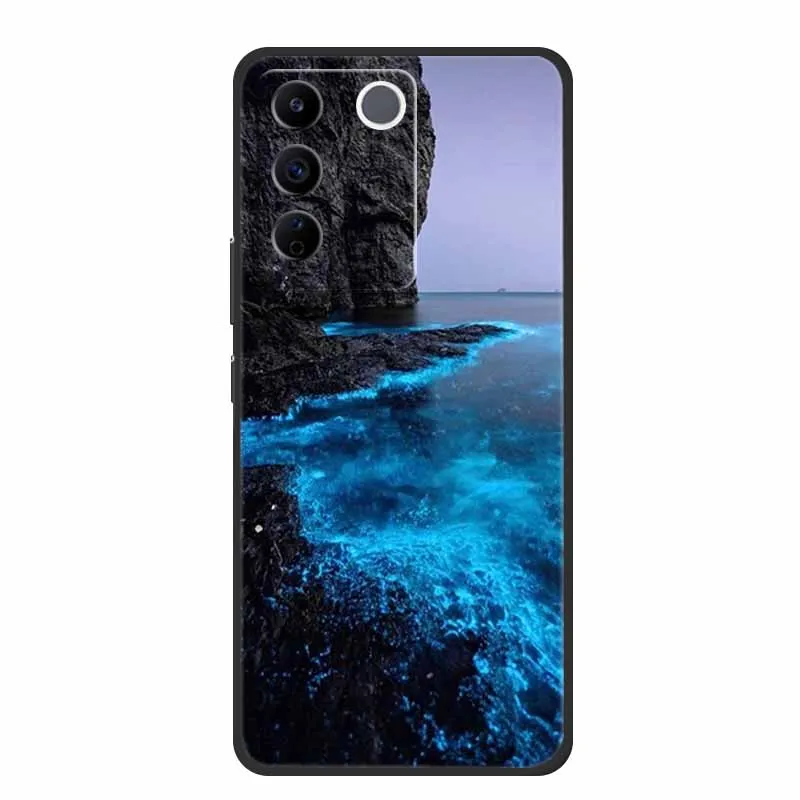Phone Case For Vivo T2 Back Cover Case Black Silicone Shockproof Soft Coque Funda For Vivo T2 Case T 2 Capas Para For VivoT2 Bag