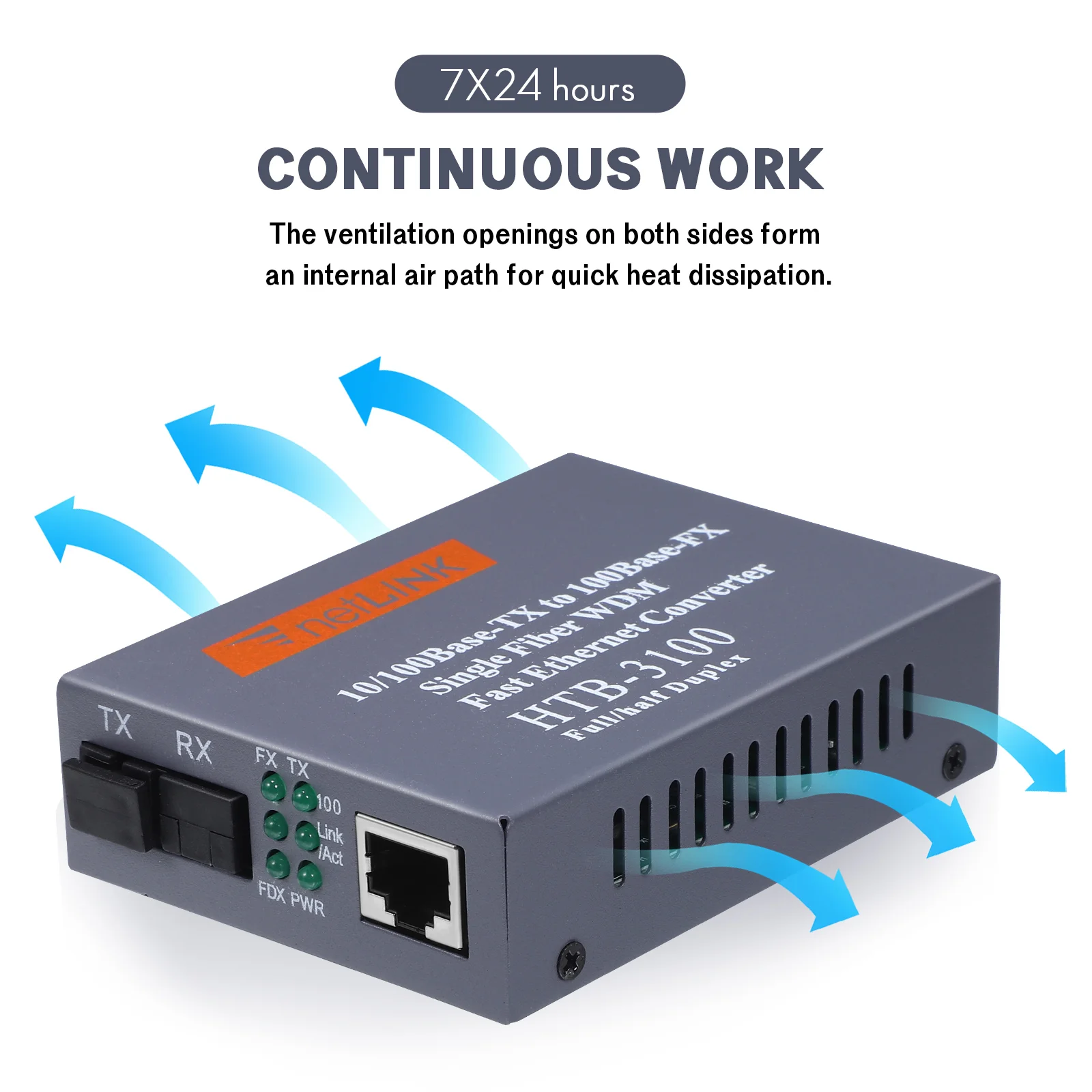 1 Pair Fiber Transceiver Single Mode Fiber Ethernet Media Converter Fiber Optic Device fiber to ethernet converter