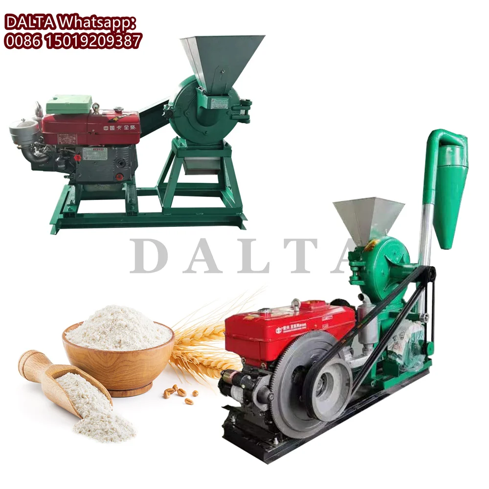 20HP Diesel Engine Corn Grinder Grinding Machine Flour Hammer Milling Machine Cassava Corn Maize Mill