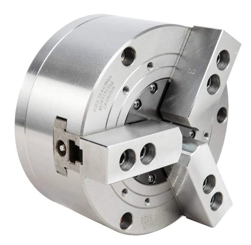 BDEFU Solid Three Jaw Pneumatic Chuck Customizable for Heavy Applications and Long Lasting Performance