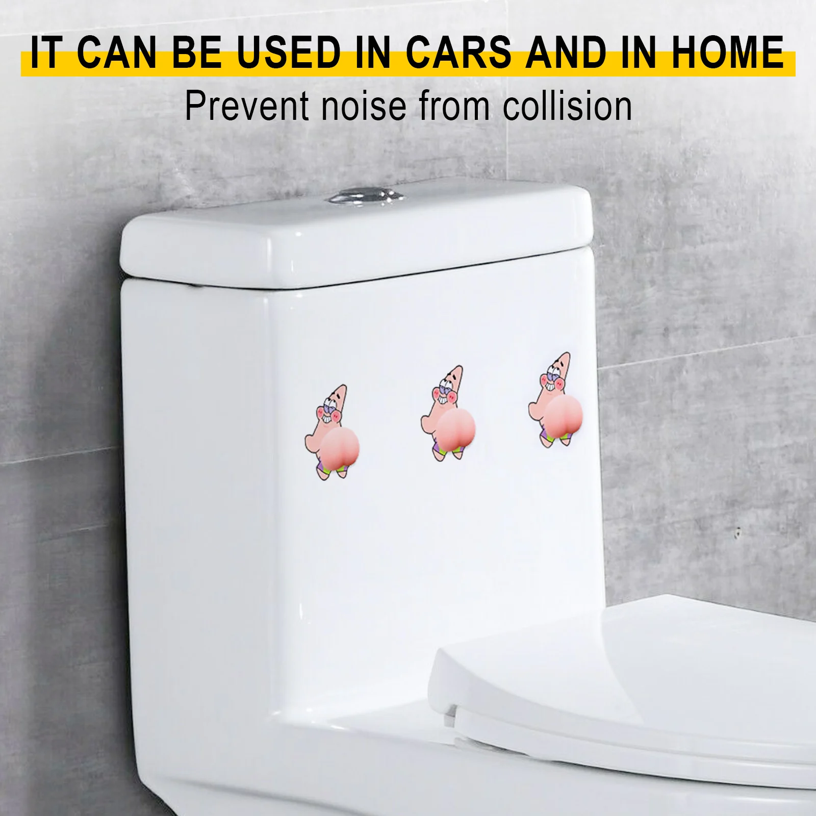 الكرتون لطيف بعقب باب السيارة المضادة للتصادم شريط مطاطي ملصق سيليكون سيارة الجانب مرآة الرؤية الخلفية الوفير ملصقات السيارات الديكور