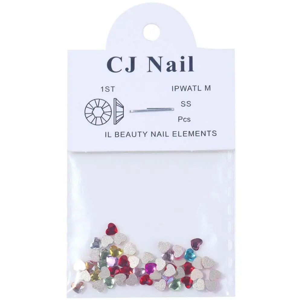 20/50Pcs Mini Love Heart decorazioni per unghie gioielli per unghie decorazioni per Manicure 3D Nail Art trapani strass per unghie