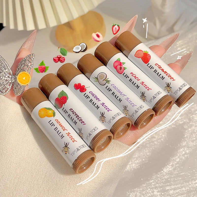 Balsamo per le labbra colorato naturale Stick 3 pezzi Set Pack Vegan Kids idratante carino balsamo per le labbra personalizzato